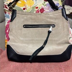 Aimee Kestenberg Black and Tan Shoulder Bag